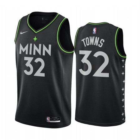 Camiseta Hombre NBA Minnesota Timberwolves Karl-Anthony Towns 32 2020-21 City Edition Swingman